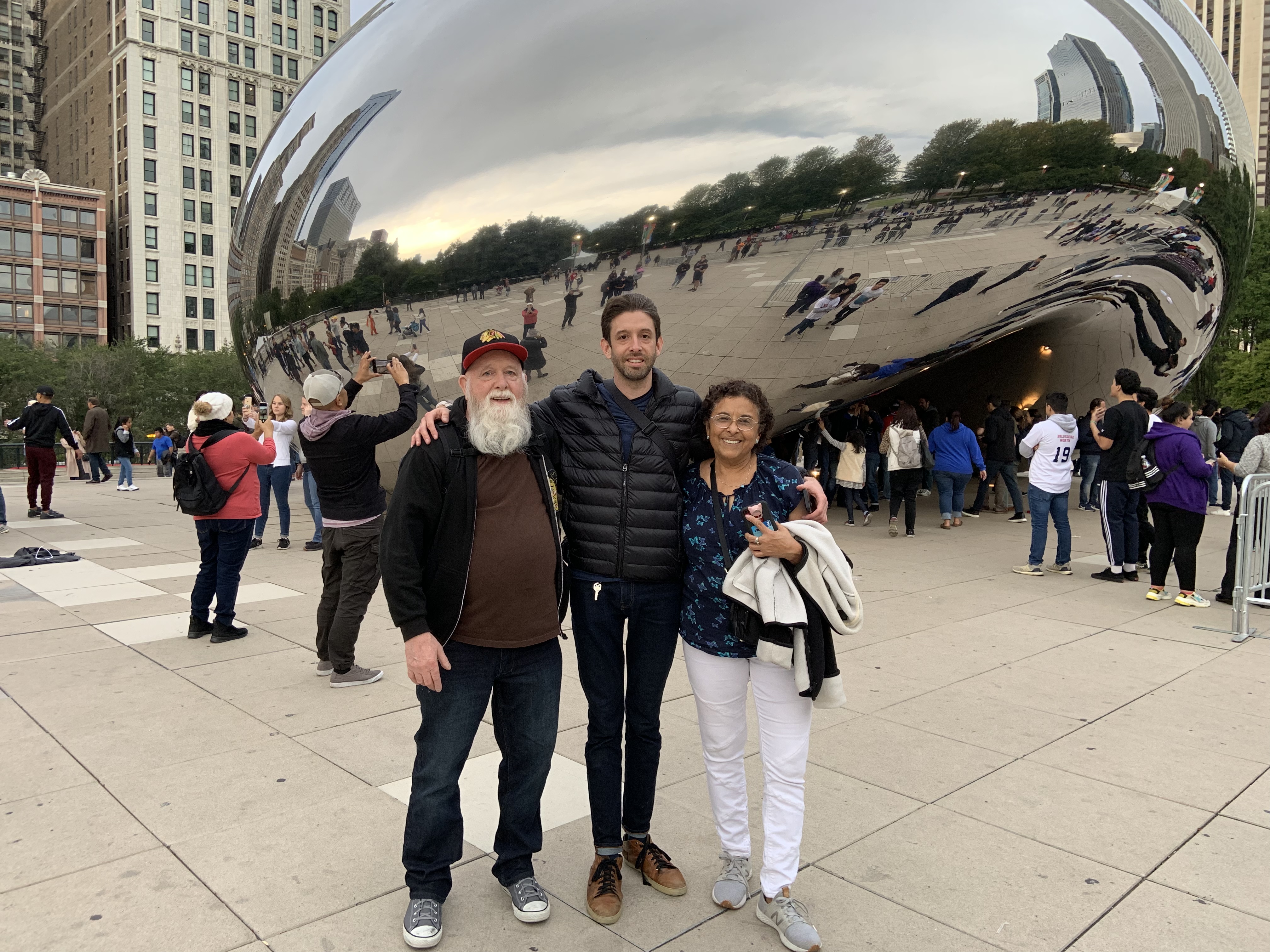 Family at the Bean in Chicago